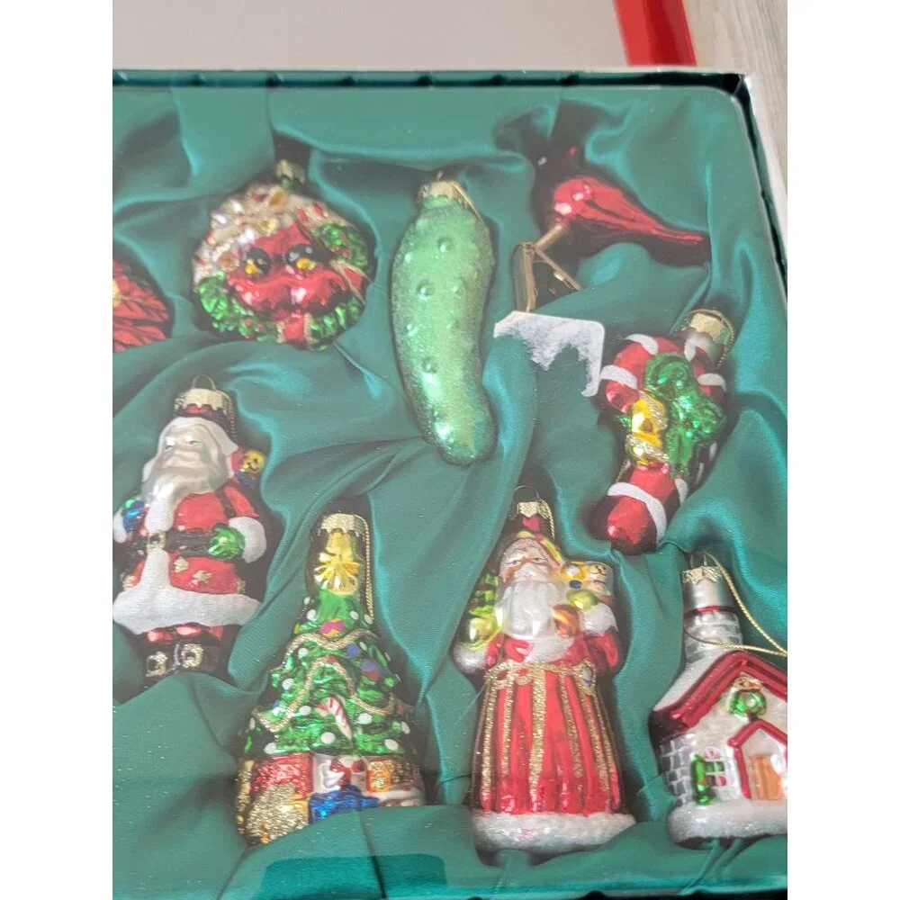Vintage glass‎ variety ornament pickle rooster tree candle Snowman santa